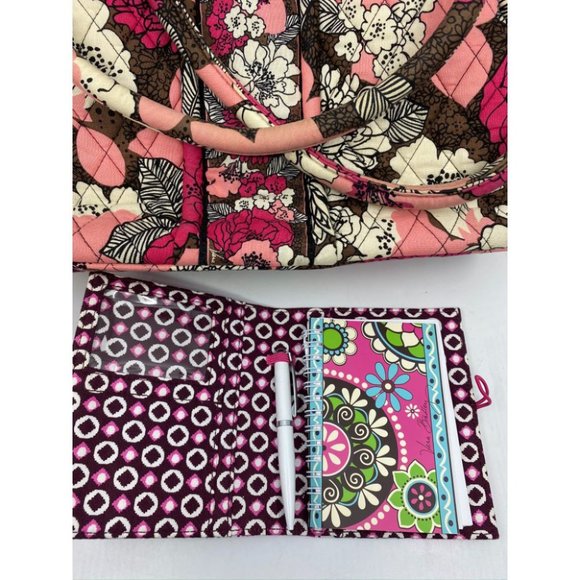 VERA BRADLEY Quilted Tote Bag w/ Wallet Black Red - Picture 7 of 13